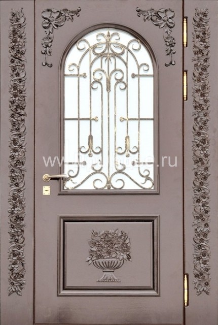 Металлическая парадная дверь с отделкой массивом ПР-48, цена 132 000 руб. Металлическая парадная дверь с отделкой массивом ПР-48, цена 132 000 руб.